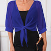 Lightweight Breathable Shawl Wrap with Tie-Front – Semi-Sheer Polyester Dress Accessory for Spring Summer Fall