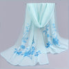 Red Chiffon Scarf for Women - Lightweight Breathable Polyester Shawl, Sun-Protective & Machine Washable Beach Wrap