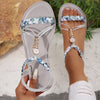 Women's Braided Slip-On Sandals with Elastic Strap, Lightweight Non-Slip Beach & Casual Comfort