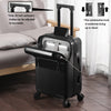 Front-Opening Hard Shell Luggage with Cup Holder & Combination Lock – Lightweight Spinner Suitcase 20–26 in (50–66 cm), Zipper Closure, Smooth-Rolling Wheels