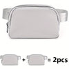 Unisex 1L Adjustable Waist Pack & Crossbody Chest Bag - Lightweight Nylon Zipper Pouch for Travel, Hiking, Yoga