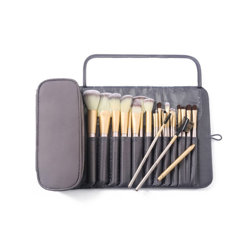 Large Capacity Makeup Brush Organizer Cosmetic Bag – Korean-Style Portable Pouch for Students & Travel