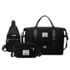 Large Capacity Multifunctional Travel & Gym Bag Set – Quilted Polyester Toiletry & Clothes Organizer