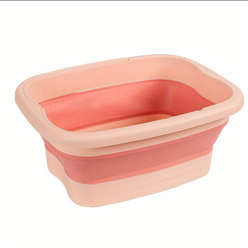 Foldable Foot Bath Tub with Massage Protrusions, Portable Deep Foot Spa – Space-Saving PP Soaking Tub for Home, No Electricity