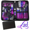 30-Piece Colorful Manicure & Pedicure Set - Stainless Steel Nail Clippers, Cuticle Trimmer, Ear Spoon & Nail Files with Storage Case