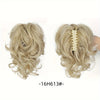 Wavy Short Clip-In Ponytail for Women - Voluminous Clip-In Bun with Adjustable Wires, Heat-Resistant Fiber