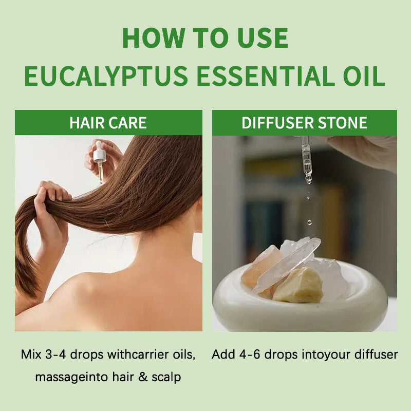 Natural Eucalyptus Essential Oil 1.01 oz (30 ml) – Moisturizing Multi-Purpose Oil for Skin, Hair & Massage