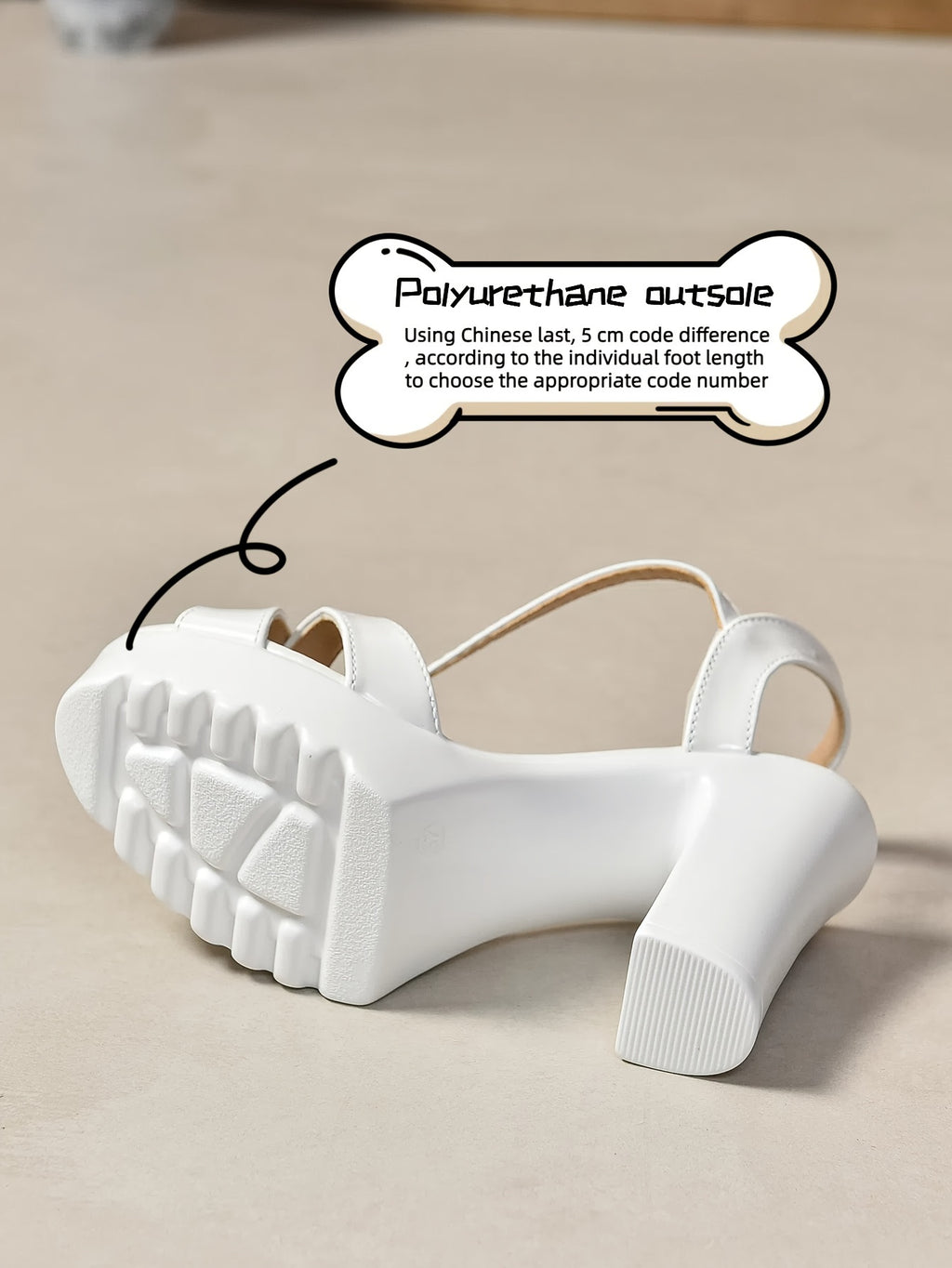 Women's White Faux Leather Block Heel Sandals Ankle Strap Peep Toe Platform Dress Shoes