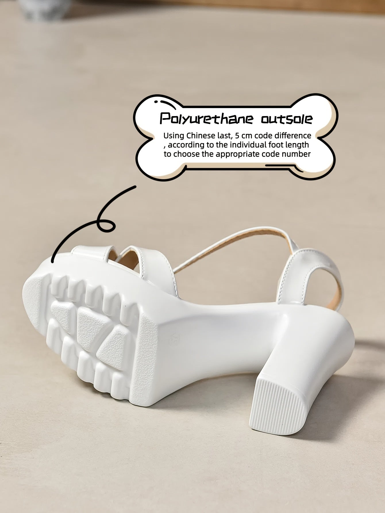 Women's White Faux Leather Block Heel Sandals Ankle Strap Peep Toe Platform Dress Shoes