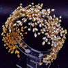 Gold Baroque Rhinestone Floral Headband – Wide Bridal Hairpiece for Weddings & Formal Events