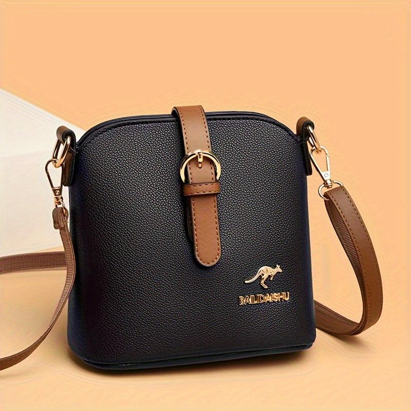 Elegant Women's Small Bucket Shoulder Bag, Lightweight Crossbody for Travel & Shopping