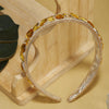 LNCHRAN Sparkling Pink & Purple Gem Headband - Elegant Comfortable Hairband for Everyday & Parties