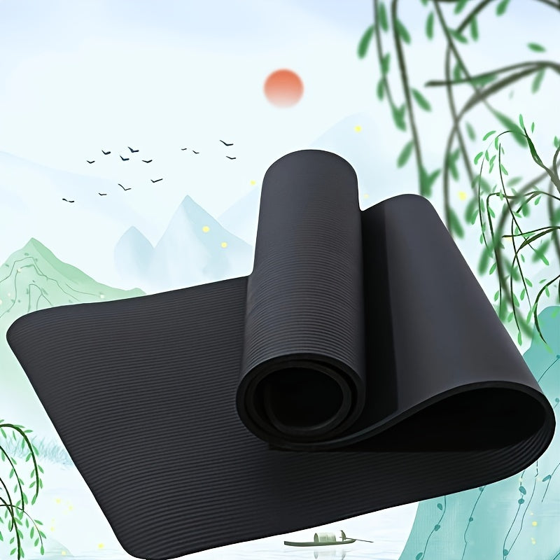Extra Thick Wide Non-Slip Yoga Mat – Shock Absorbing Fitness Pad for Men & Women, Ideal for Meditation, Jump Rope & Dance Balance