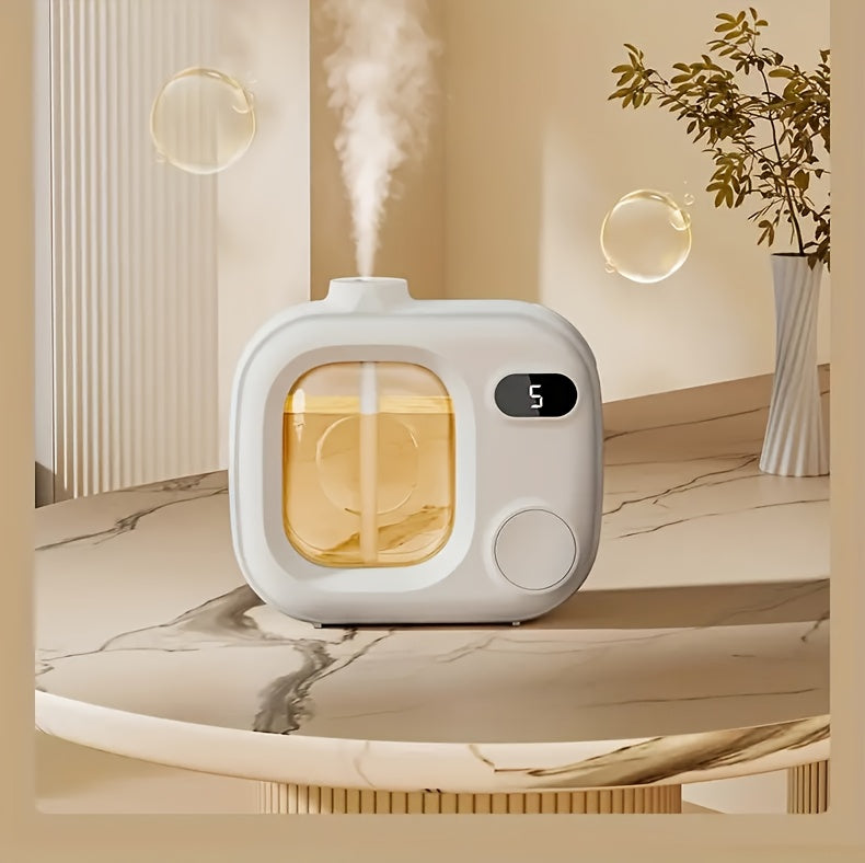 Portable Rechargeable Aroma Diffuser — One-Button, 5-Speed Adjustable Timer, USB Charging, Empty Bottle for Essential Oils & Perfume