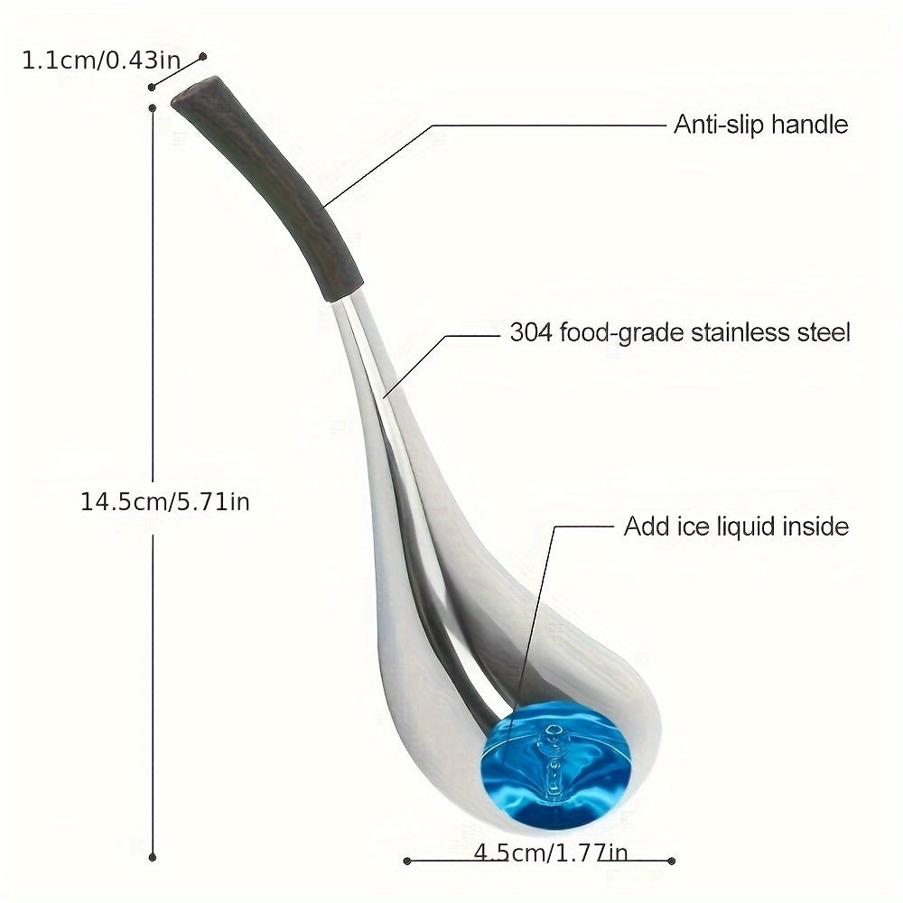 Stainless Steel Facial Ice Globe — Odorless Reusable Face & Eye Massager, Battery-Free