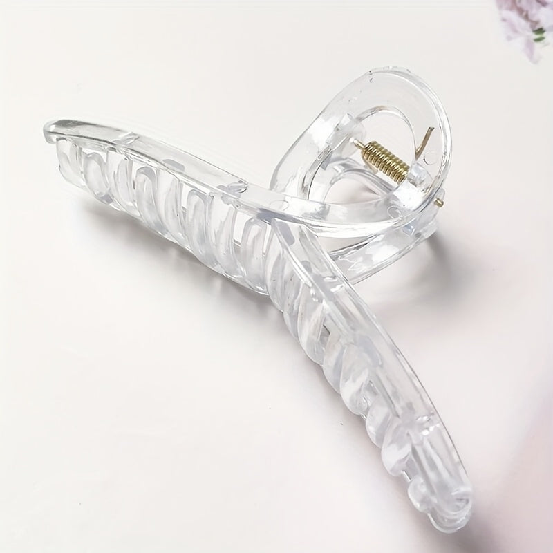 Large Hair Claw Clip - Minimalist Shark Clip with Cross Design for Thick & Thin Hair (1pc/2pcs)