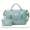 2-Piece Large Travel Carry-On Bag Set with Cosmetic Bag and Shoe Compartment Trolley Sleeve Weekend Overnight Gym Tote