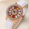 ORSGA Women's Rotating Dial Speedometer Analog Watch — Hollow Alloy Case, PU Leather Strap, Mechanical Movement, Business Casual Gift