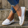 Women's Round Toe Penny Loafers - Comfortable Slip-On Flats