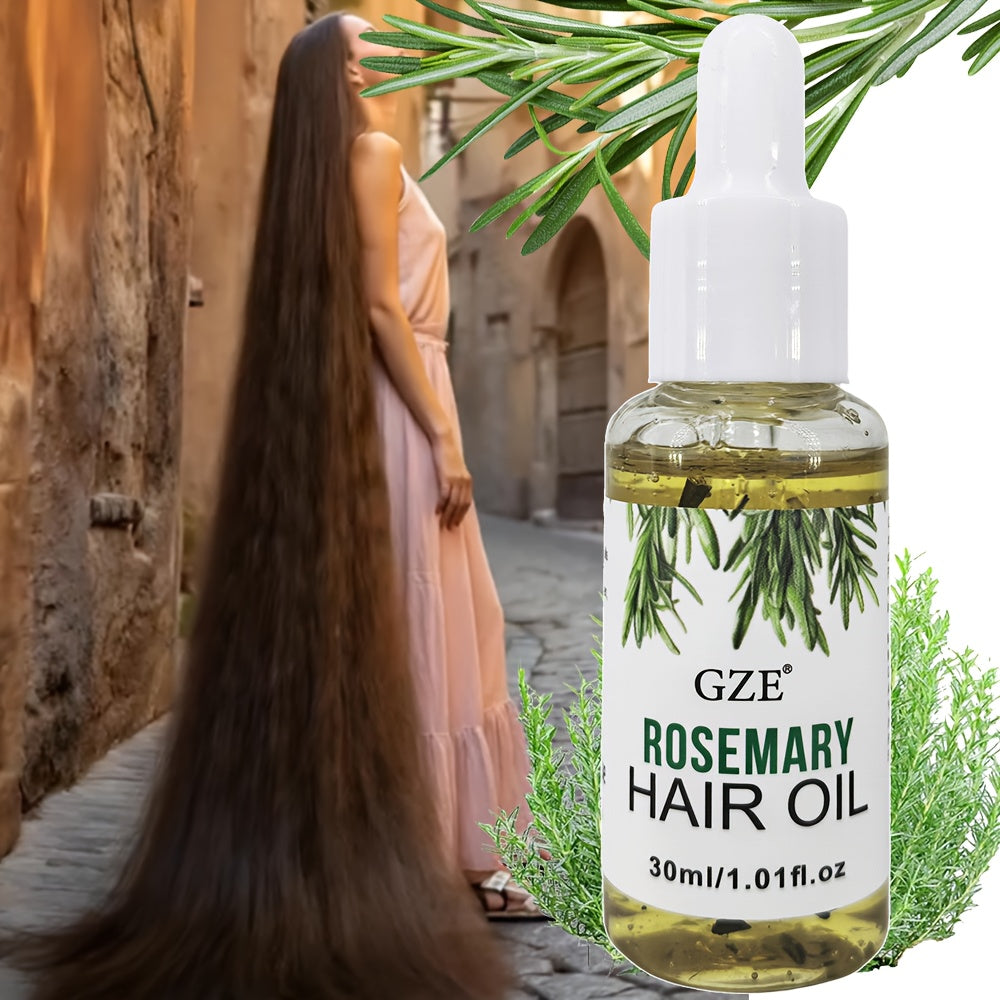GZE Rosemary Hair Oil - Strengthening Scalp Treatment, Moisturizing Formula for All Hair Types & Textures