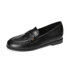 Women's Flat Loafers - British-Inspired Slip-On with Plush Lining, Soft Upper & Rubber Sole