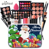 All-in-One Makeup Gift Set — Eyeshadow, Foundation & Concealer, Mascara, Lip Stain, Eyebrow Pencil & Brush Kit for Travel, Stage & Daily Use