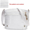 Crocodile Pattern PU Women's Shoulder & Crossbody Bag - Multi-Layer Large Capacity Bucket Bag