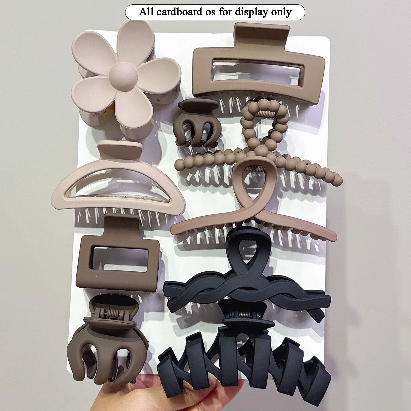 10-Pack Assorted Resin Hair Claw Clips — Large Mixed Color Hair Accessories for Women, Parties & Gifts