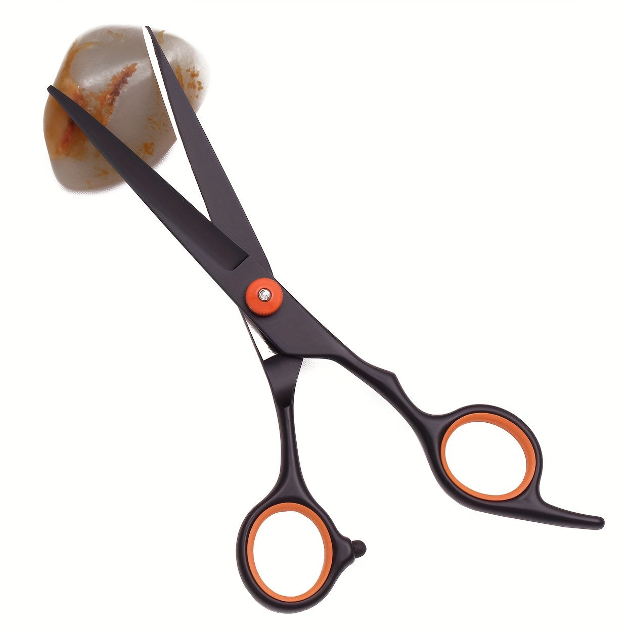 Left-Handed Professional Hair Scissors — Japanese Stainless Steel, Ergonomic Orange Accent, 5 cm (2.0 in) Blade, Texturizing for Fine & Wavy Hair