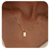 Initials Necklace for Women, 14K Gold Plated Delicate Monogram Pendant, Personalized Name Jewelry Gift