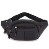 Unisex Nylon Waist Bag - Adjustable Strap 4-Pocket Large Capacity Crossbody Chest Pack for Cycling Running Gym Travel