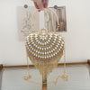 Women's Heart-Shaped Tassel Evening Clutch Bag with Removable Chain Strap, Bridal & Party Kiss-Lock Clutch