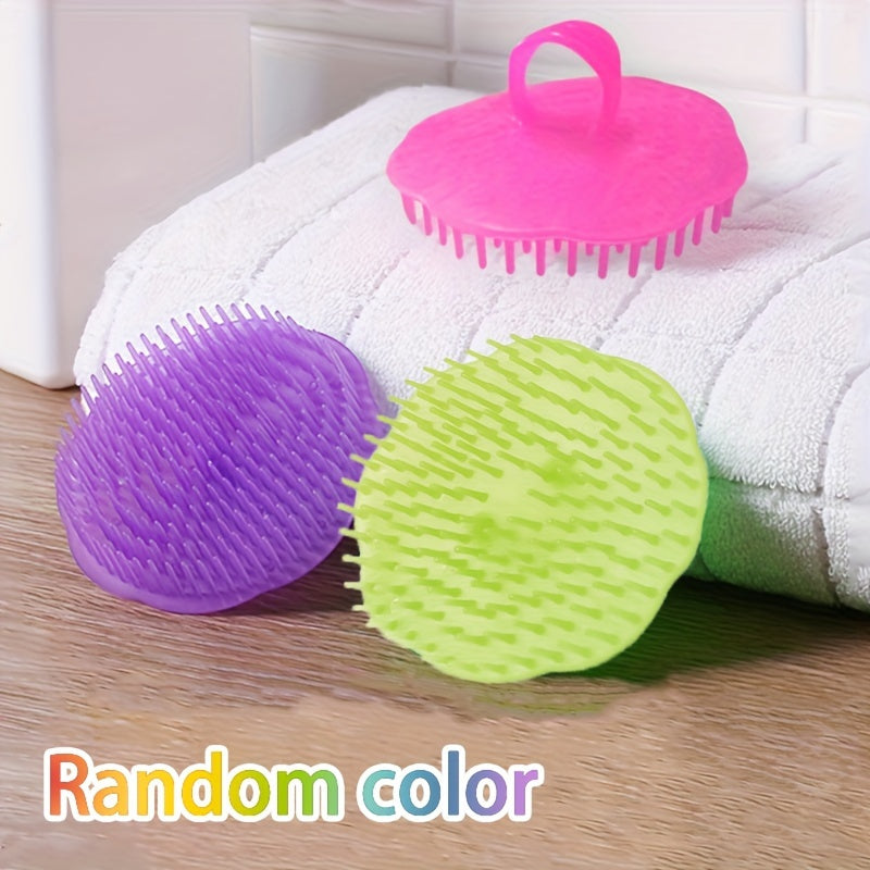Scalp Massage Shampoo Brush – Plastic Bristle Scalp Scrubber & Hair Cleaning Brush for Men and Women