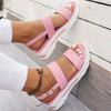Women's Summer Wedge Sandals - Open Toe Ankle-Strap Platform Heels for Casual Beach & Vacation