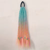 Set of 12 Clip-In Pastel Hair Extensions – Heat-Resistant Synthetic, No-Glue Easy Clips for Ponytails, Braids & Cosplay (Pink Blue Purple Teal)