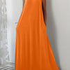 Women's Plus Size Sleeveless Maxi Dress - Elegant A-Line Solid Color, Medium Stretch for Spring & Summer