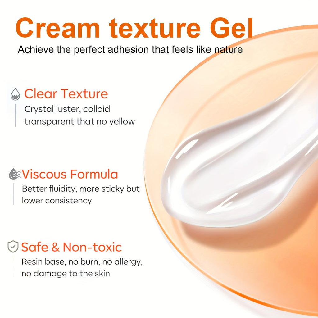 15ml (0.5 fl oz) Nail Rhinestone Glue — No-Wipe UV/LED Gel Adhesive for Crystals, Beads & 3D Nail Art