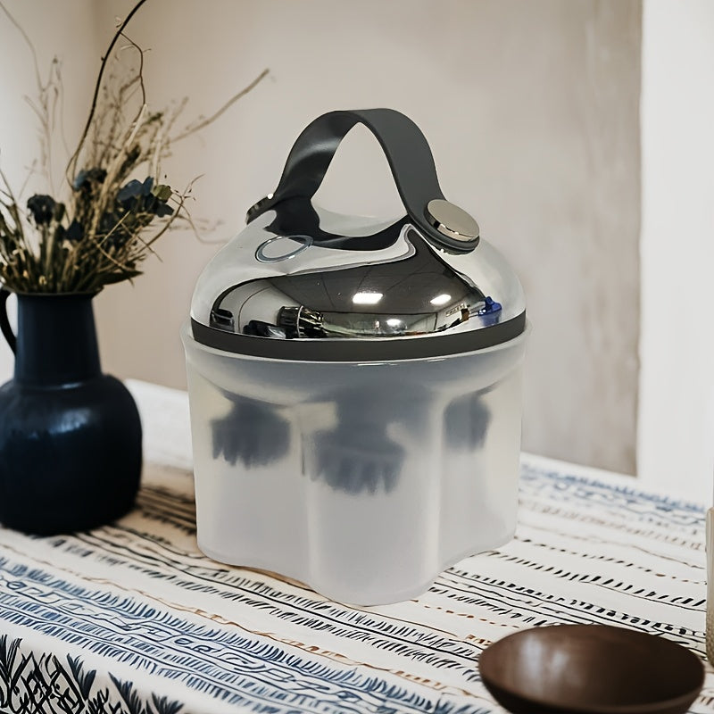 USB Rechargeable Hanging Rope Scalp Massager – 5-in-1 Kneading, 96 Massage Nodes, Handheld Portable Head Scratcher & Deep Hair Cleaner, Silvery