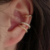 3-Pack Minimalist Rhinestone Clip-On Earrings Set for Women - Elegant Versatile Clip-On Studs for Parties, Dates & Everyday