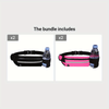 Reflective Running Waist Pack with Phone Pouch & Bottle Holder - Lightweight Hands-Free Fitness Belt