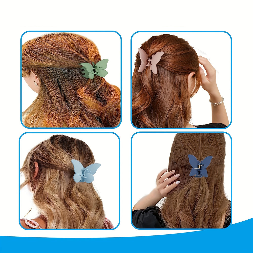 Butterfly Hair Clip Matte Jaw Hair Claw - Strong Hold for Thin to Thick Hair, Women & Girls