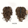 Wavy Short Clip-In Ponytail for Women - Voluminous Clip-In Bun with Adjustable Wires, Heat-Resistant Fiber