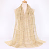 Women's Solid Color Metallic Scarf - Lightweight Breathable Shawl Wrap