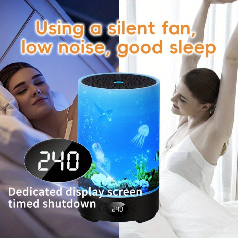 HOTU Smart Aroma Diffuser & Humidifier with RGB Mood Light, 4 Mist Modes, 6.76 oz (200 ml) USB-Powered, Auto Shut-Off, Quiet Color-Changing LED for Bedroom, Office, Yoga
