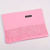 Unisex 100% Cashmere Scarf – Soft Tassel Shawl & Headscarf for Autumn & Winter, Neutral Solid Wrap