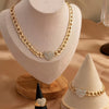 3-Piece Gold-Plated Rhinestone Jewelry Set for Women, Vintage Necklace, Bracelet & Ring for Weddings, Parties & Daily Wear