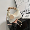 Pleated PU Leather Evening Handbag for Women - Party Clutch with Zipper