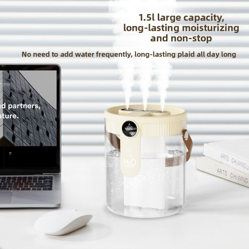 Mini USB Humidifier & Aromatherapy Diffuser — Quiet Portable Mist Sprayer, USB-Powered, Push Button, Compact for Home Bedroom Car