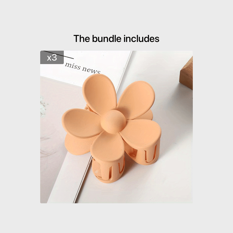 Flower Frosted Candy Hair Claw Clip – Non-Slip Strong Hold Jaw Clip for Women & Girls