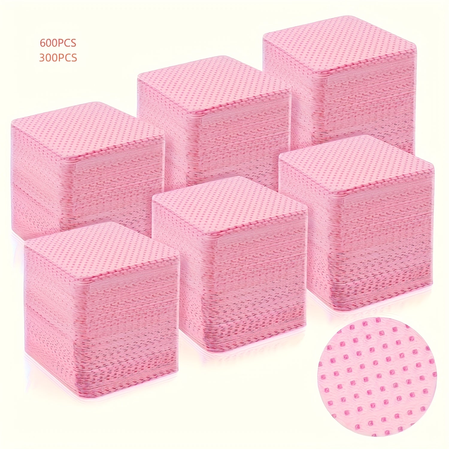 300/600pc Lint-Free Nail Wipes Pads – Absorbent Nail Polish Remover Sheets for Manicure